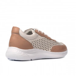 Damesneakers 6024 pudder+hvid