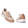 Damesneakers 6024 pudder+hvid