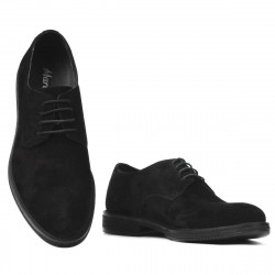 Casual/elegante sko til mænd 918 sort velour