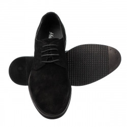 Casual/elegante sko til mænd 918 sort velour