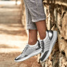 Damesneakers 6024 sølv+hvid