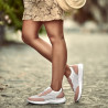 Damesneakers 6024 pudder+hvid