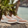 Damesneakers 6024 pudder+hvid