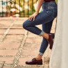 Dame casual sko 6020 lak bordeaux
