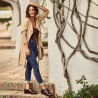 Dame casual sko 6020 lak bordeaux