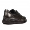 Damesneakers 6024 sølv+sort
