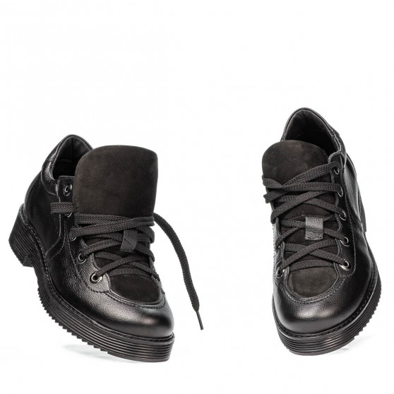 Dame casual sko 6026 sort kombineret
