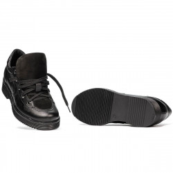 Dame casual sko 6026 sort kombineret