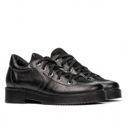 Dame casual sko 6026 sort kombineret