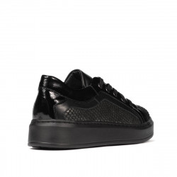 Casual/sport sko 6035 sort kombineret