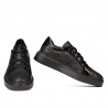 Casual/sport sko 6035 sort kombineret