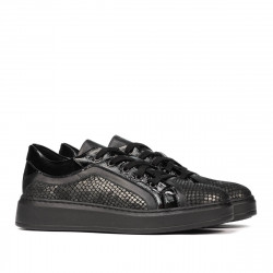 Casual/sport sko 6035 sort kombineret