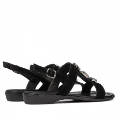 Damesandaler 5073 sort ruskind