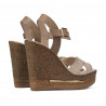 Damesandaler 5078 beige+guld