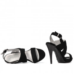 Damesandaler 1286 sort antilope