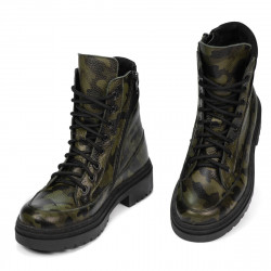 Dame støvler 3362 kaki camuflage