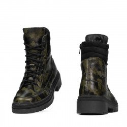 Dame støvler 3362 kaki camuflage