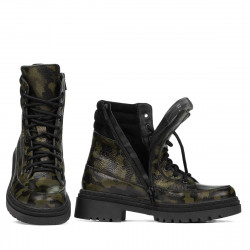 Dame støvler 3362 kaki camuflage