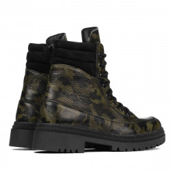 Dame støvler 3362 kaki camuflage