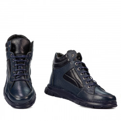 Herrestøvler 4128 indigo kombineret