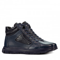 Herrestøvler 4128 indigo kombineret