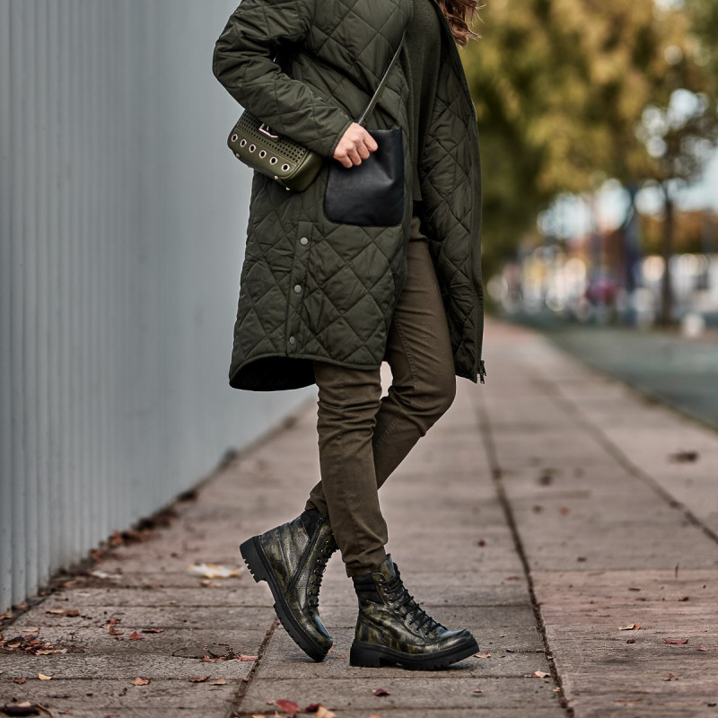 Dame støvler 3362 kaki camuflage