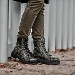Dame støvler 3362 kaki camuflage