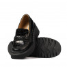 Dame casual sko 6041 sort krokodille kombineret