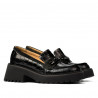 Dame casual sko 6041 sort krokodille kombineret