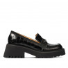 Dame casual sko 6041 sort krokodille kombineret