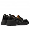 Dame casual sko 6041 sort krokodille kombineret