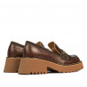 Dame casual sko 6041 croco brun kombineret