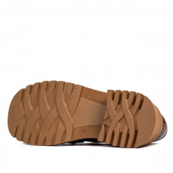 Dame casual sko 6041 croco brun kombineret