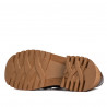 Dame casual sko 6041 croco brun kombineret