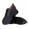 Dame casual sko 6043 indigo ruskind kombineret