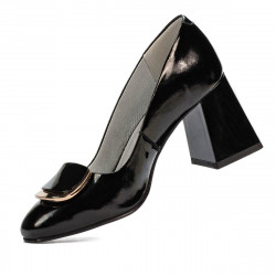 Elegant dame sko 1291 sort lak