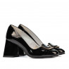 Elegant dame sko 1291 sort lak