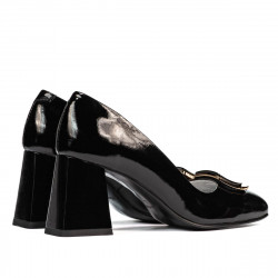 Elegant dame sko 1291 sort lak