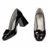 Elegant dame sko 1291 sort lak