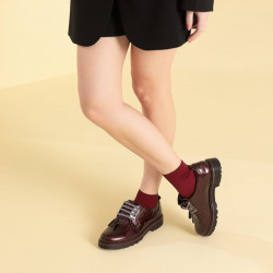 Dame casual sko 6025 lak bordeaux