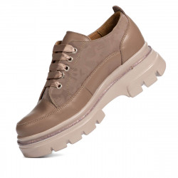 Dame casual sko 6043 cappuccino kombineret