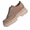 Dame casual sko 6043 cappuccino kombineret