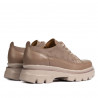 Dame casual sko 6043 cappuccino kombineret