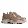 Dame casual sko 6043 cappuccino kombineret