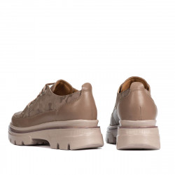 Dame casual sko 6043 cappuccino kombineret