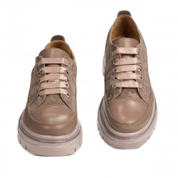 Dame casual sko 6043 cappuccino kombineret