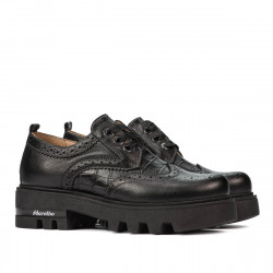 Dame casual sko 6047 sort kombineret