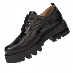 Dame casual sko 6047 sort kombineret
