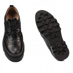 Dame casual sko 6047 sort kombineret
