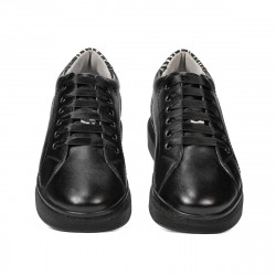 Casual/sport sko 6048 sort kombineret